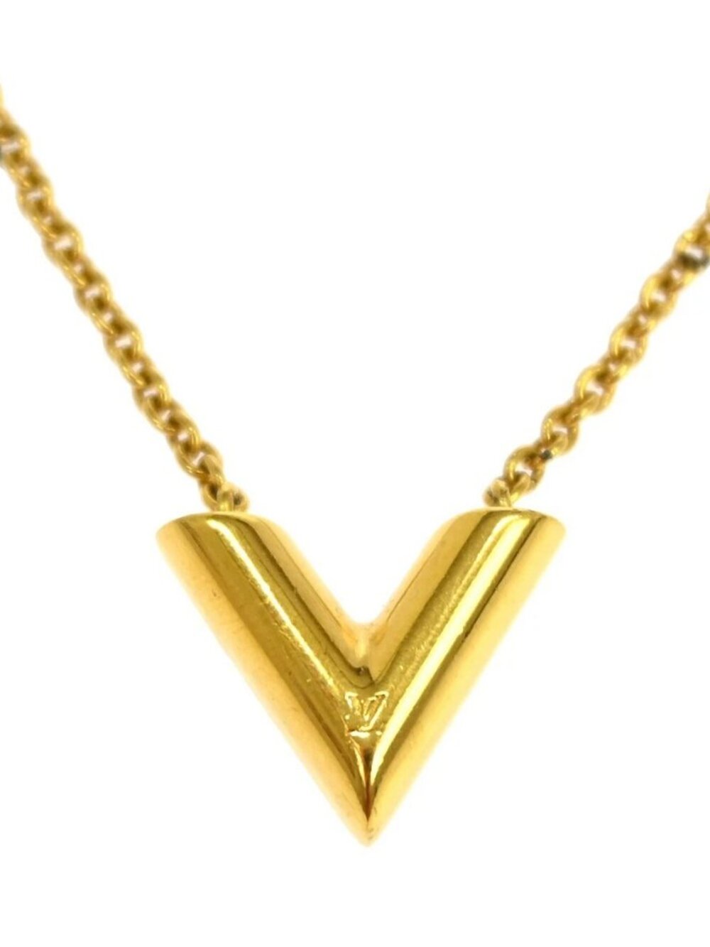 Louis Vuitton Gold Collier Essential V Perle Necklace M61083 LE0169 NQ03751 - Picture 6 of 6